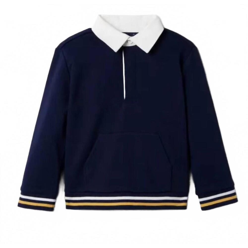 NEW JANIE AND JACK kid's rugby sweatshirt in navy